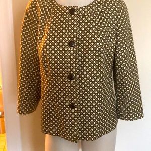 Talbots Trellis Cropped Sleeve Jacket